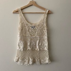 AEO sheer crochet tank